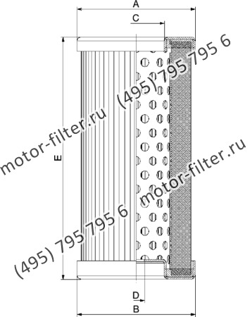 CF-001-8-0424 фильтр гидравлики цилиндрического типа с фильтрацией снаружи FAI FILTRI