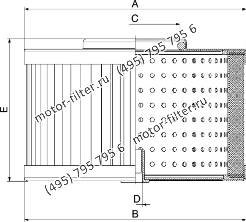 CF-001-8-1098 фильтр гидравлики цилиндрического типа с фильтрацией снаружи FAI FILTRI