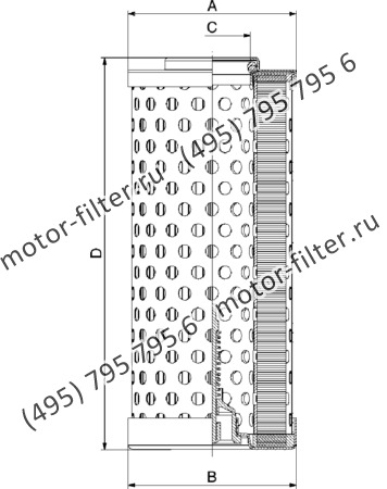 CF-025-4-1160 фильтр гидравлики цилиндрического типа с фильтрацией снаружи FAI FILTRI