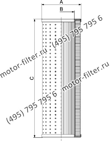 CF-025-4-2423 фильтр гидравлики цилиндрического типа с фильтрацией снаружи FAI FILTRI