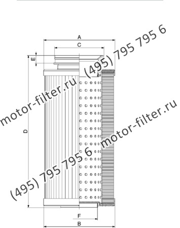 CF-040-4-0092 фильтр гидравлики цилиндрического типа с фильтрацией снаружи FAI FILTRI