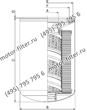 CSG-050-6-0-P25-A накручивающийся фильтр гидравлики для систем до 12 bar (американский тип фланца) FAI FILTRI