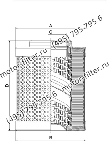 D-0055-A25-NH-A элемент напорного фильтра гидравлики FAI FILTRI