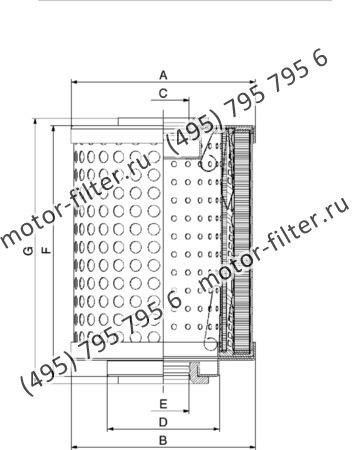 DCC-102150-00 цилиндрический воздушно-масляный сепаратор компрессора FAI FILTRI