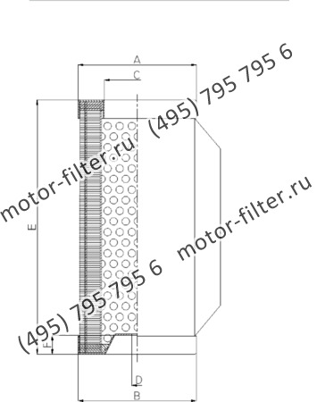 DCC-109285-00 цилиндрический воздушно-масляный сепаратор компрессора FAI FILTRI