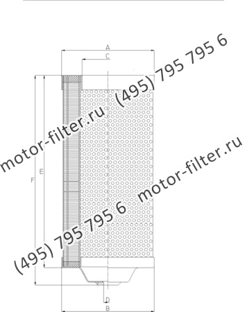 DCC-114267-0W цилиндрический воздушно-масляный сепаратор компрессора FAI FILTRI