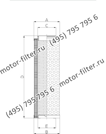 DCC-205640-0U цилиндрический воздушно-масляный сепаратор компрессора FAI FILTRI