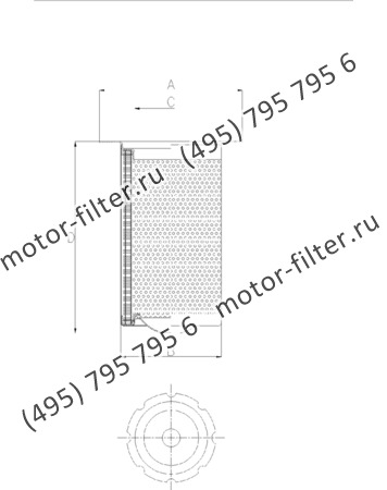 DFE-135200-00 воздушно-масляный сепаратор с фигурным фланцем-крышкой FAI FILTRI