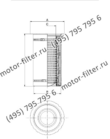 DFE-160300-00 воздушно-масляный сепаратор с фигурным фланцем-крышкой FAI FILTRI