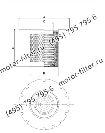 DFE-170275-00 воздушно-масляный сепаратор с фигурным фланцем-крышкой FAI FILTRI