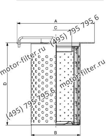 DFN-170280-5X воздушно-масляный сепаратор с фланцем-крышкой FAI FILTRI