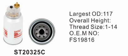 ST20325C фильтр-сепаратор для очистки топлива в сборе с водосбор