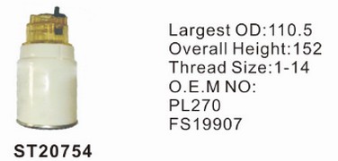 ST20754 фильтр-сепаратор для очистки топлива
