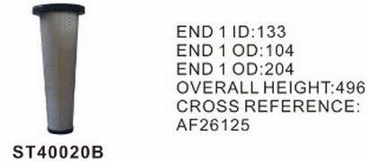 ST40020B фильтр очистки воздуха внутренний