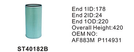 ST40182B фильтр очистки воздуха внутренний