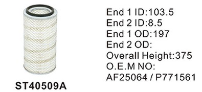 ST40509A фильтр очистки воздуха внешний STAL