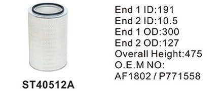 ST40512A фильтр очистки воздуха внешний STAL