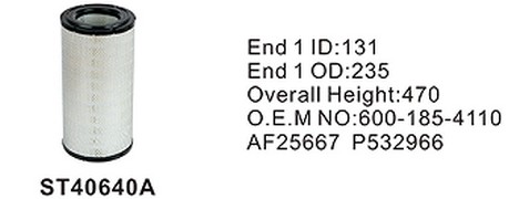 ST40640A фильтр очистки воздуха внешний