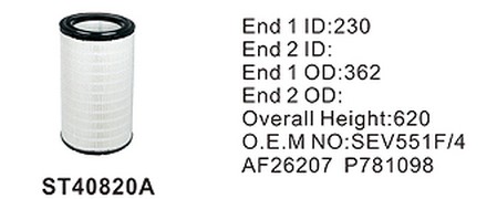 ST40820A фильтр очистки воздуха внешний