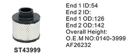 ST43999 фильтр очистки воздуха STAL